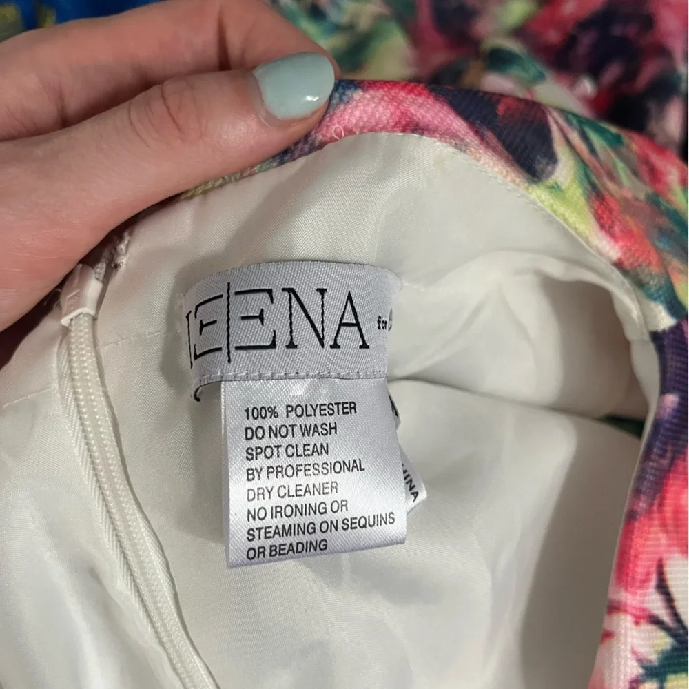 ieena for MacDuggal Size 8 Multicolored Floral Dress NWT - Picture 5 of 5